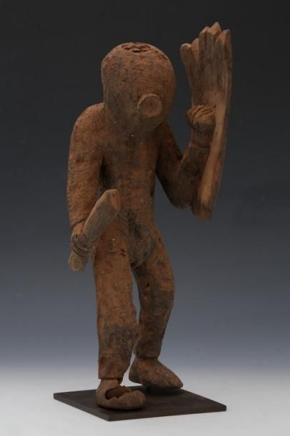 BAMILEKE CAMEROUN - Rarissime statue de guerrier...