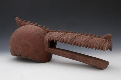 MONTOL NIGERIA - Rare masque anthropozoomorphe,la...