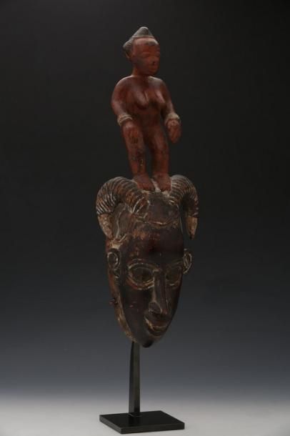 GOURO COTE D'IVOIRE - Masque anthropozoomorphe...