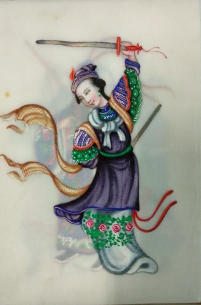 CHINE CANTON XIXème Siècle

ENSEMBLE DE 5...