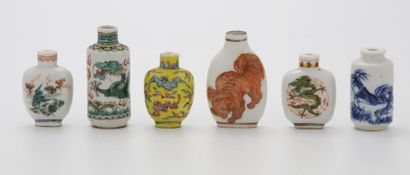 CHINE

ENSEMBLE DE 6 FLACONS TABATIÈRES en...