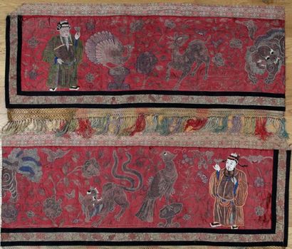 CHINE Vers 1900

GRANDE BANNIÈRE en deux...