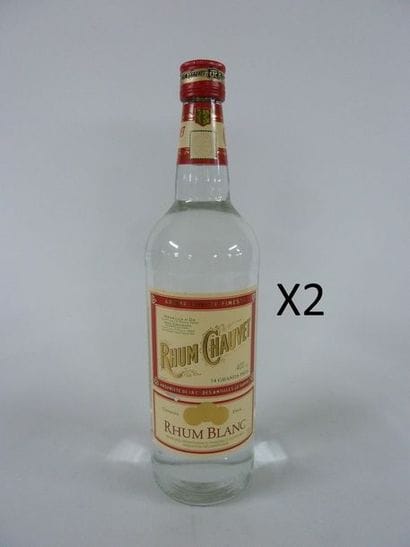 2 BOUTEILLES (100 cl) Rhum blanc CHAUVET...