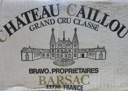 2/ 12 BOUTEILLES Château Caillou

Sauternes...