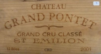 3/ 12 BOUTEILLES Château Grand Pontet

Saint...