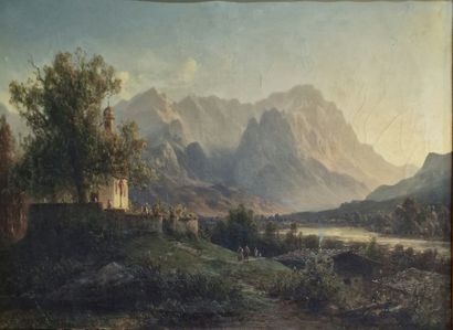 Julius LANGE (1817-1878)
Lac de montagne...