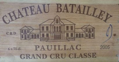 6/ 6 BOUTEILLES Château Batailley

Pauillac...