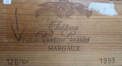 25/ 12 BOUTEILLES Château Rauzan-Gassies

Margaux...