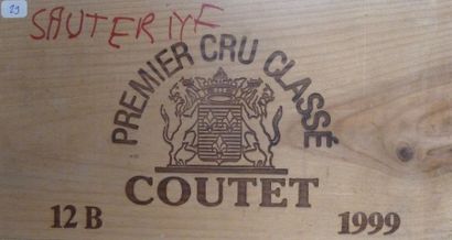 29/ 12 BOUTEILLES Château Coutet 

Sauternes...