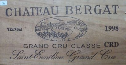 30/ 12 BOUTEILLES Château Bergat 

Saint-Emilion...