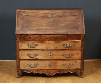 COMMODE SCRIBANE de Style Louis XV - Province,...