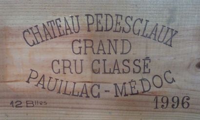 56/ 12 BOUTEILLES Château Pedesclaux

Pauillac-Médoc

1996

Bon...