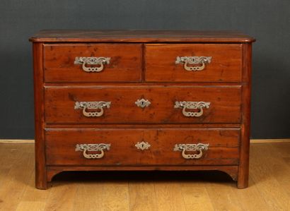 COMMODE A MONTANTS CINTRES d'Epoque XVIIIème...