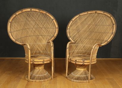 PAIRE DE FAUTEUILS POMARE DIT 
