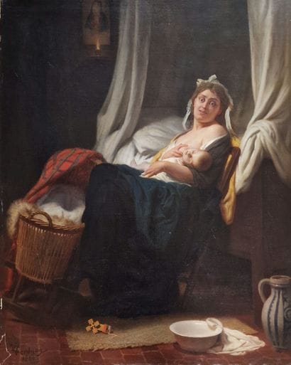 Eugène VERDYEN (1836-1903)
La folie - 1866
HUILE...