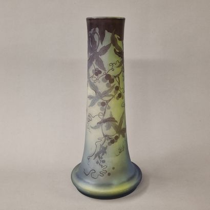 ETABLISSEMENTS GALLE - VASE en verre multicouche...
