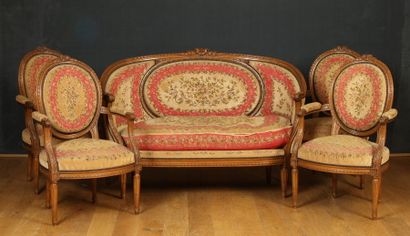 MOBILIER DE SALON de Style Louis XVI, Début...
