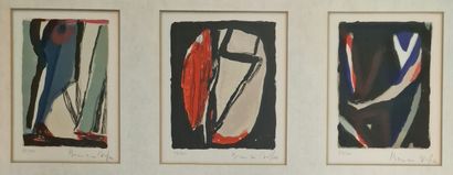 Bram VAN VELDE (1895-1981)
Composition tryptique
3...