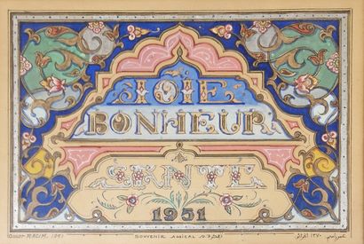 Omar RACIM (1883-1958)
Joie, bonheur, santé...