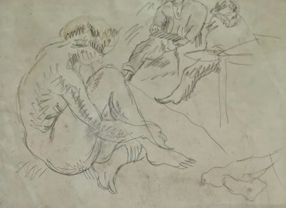 Jules PASCIN (1885-1930)
Modèle dans l'atelier...