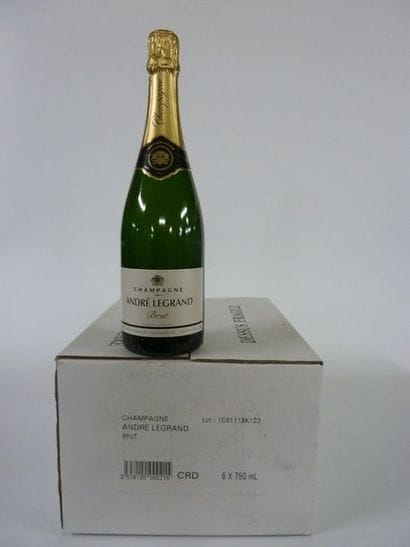 6 BOUTEILLES Champagne Brut André LEGRAND

TBE...