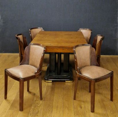 MOBILIER DE SALLE A MANGER d'Epoque Art Déco...