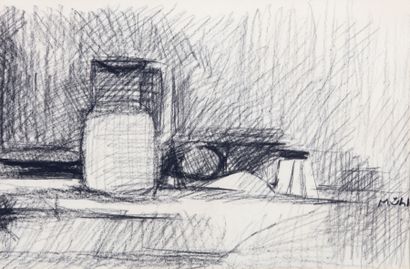 Roger MUHL (1929-2008) 
Nature-morte au broc...