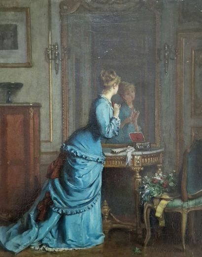 Eugene ACCARD (1824-1888)
Elégante au miroir...