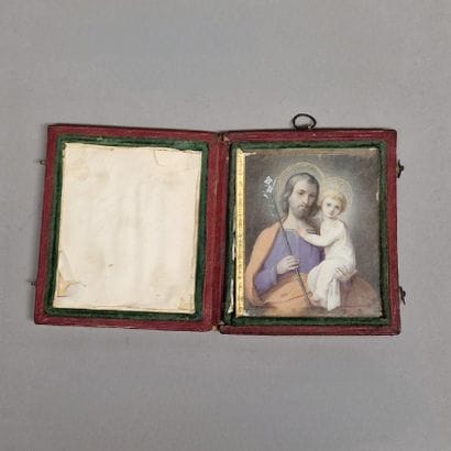 MINIATURE REPRESENTANT SAINT JOSEPH d'Epoque...