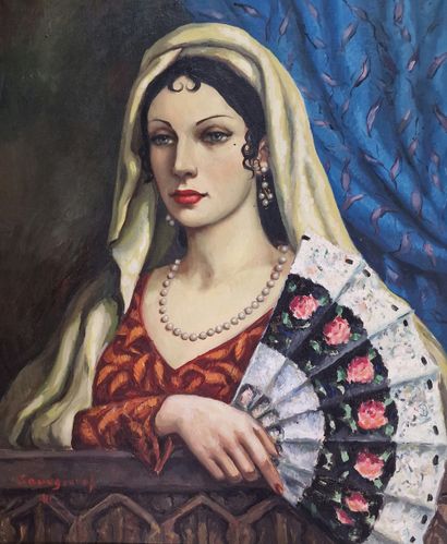 Anatola SOUNGOUROFF (1911-1982)
Femme à l'éventail
HUILE...