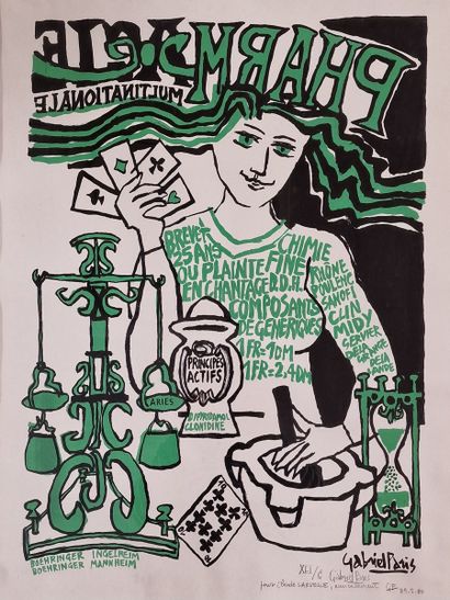 Gabriel PARIS (1924-2000)
AFFICHE - PHARMACIE
LITHOGRAPHIE...