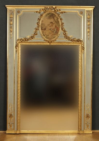TRUMEAU DE GLACE de Style Louis XVI - Début...