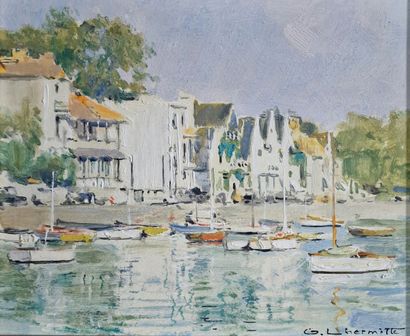 Georges LHERMITTE (1882-1967)
Vue d'un port
HUILE...