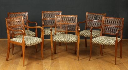 SUITE DE 6 FAUTEUILS DE SALLE A MANGER de...