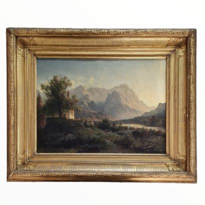 Julius LANGE (1817-1878)
Lac de montagne...