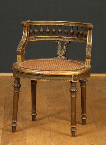 FAUTEUIL D'ENFANT CANNE de Style Louis XVI...