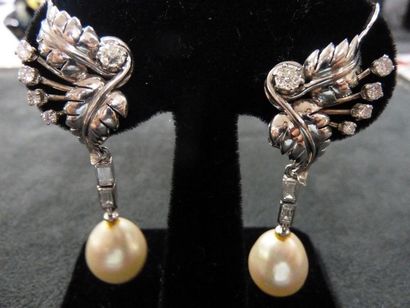 PAIRE DE CLIPS D'OREILLE Circa 1950/ 1960...