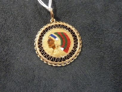 PIÈCE DE 5 dollars 1912 en or jaune (18K)...
