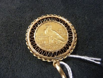 PIÈCE DE 5 dollars 1912 en or jaune (18K)...