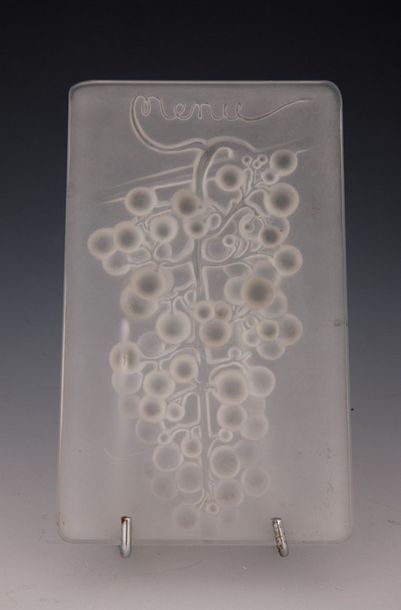 R. LALIQUE FRANCE - MENU 