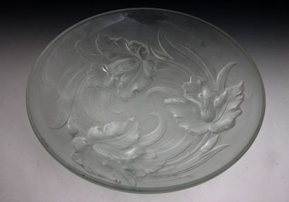 VERLYS FRANCE - COUPE AUX IRIS en verre moulé...