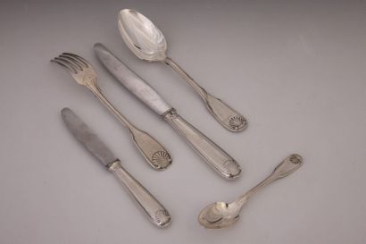 CHRISTOFLE MODELE COQUILLE - MENAGERE DE...