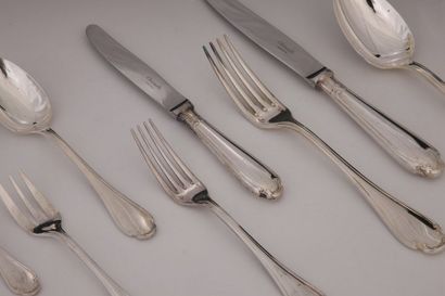 CHRISTOFLE MODELE POMPADOUR - MENAGERE DE...