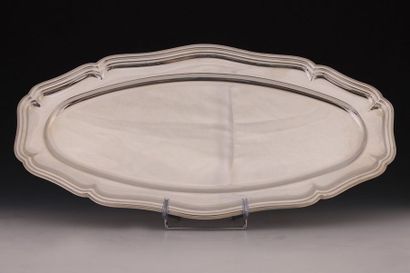 UDNER - PLAT A POISSON en métal argenté à...