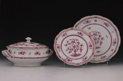 HAVILAND LIMOGES MODELE ARBRE DE VIE POURPRE...
