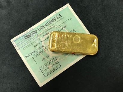 1 LINGOT D'OR n° 171810

Poids or. 996.1...