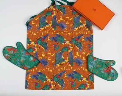 HERMES Paris - ENSEMBLE D'1 TABLIER ET DE...