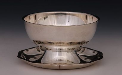 CHRISTOFLE - SAUCIERE en métal argenté ronde...
