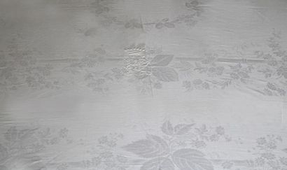 GRANDE NAPPE en damassé de coton de la Fin...