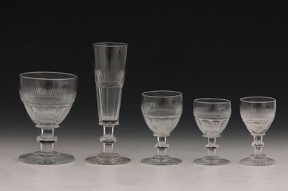 BACCARAT - PARTIE DE SERVICE DE VERRES 55...